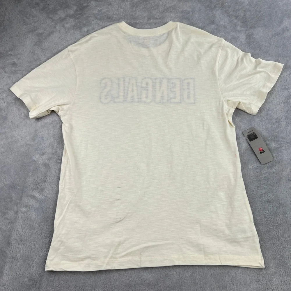 Mitchell & Ness Bengals Heritage Slub Tee L Cream Men NFL Throwback Vintage Logo